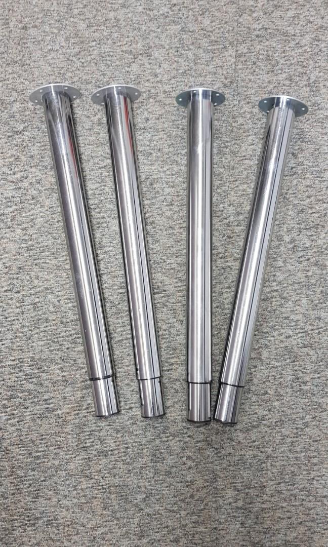 IKEA GERTON Adjustable Chrome plated Legs x 4, Furniture & Home Living
