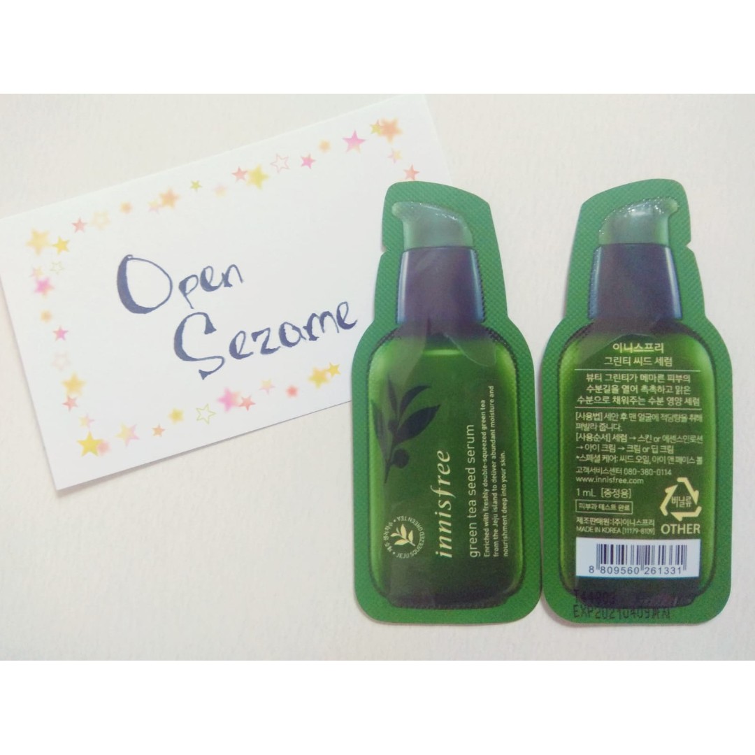 Instock Green Tea Seed Serum 1ml 20pcs Innisfree Health Beauty Face Skin Care On Carousell