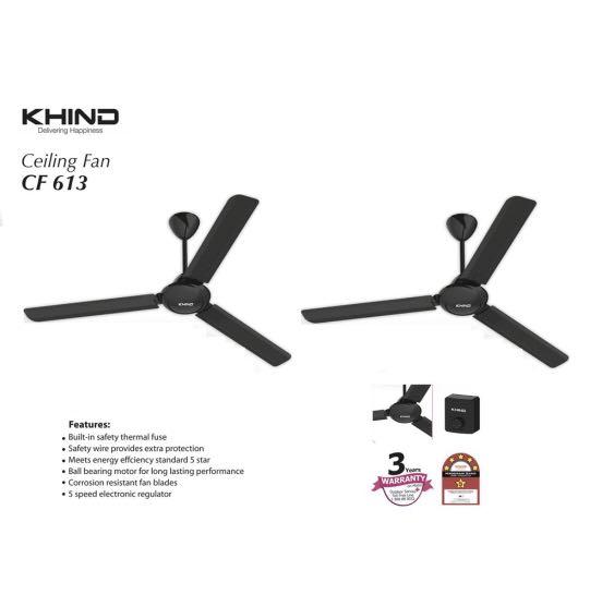 Khind 60 Ceiling Fan Cf613 5speed Black Color New Home Appliances Kitchen For Sale In Melaka Tengah Melakafacebookwhatsapptwitteremailcopy Linkaddthis