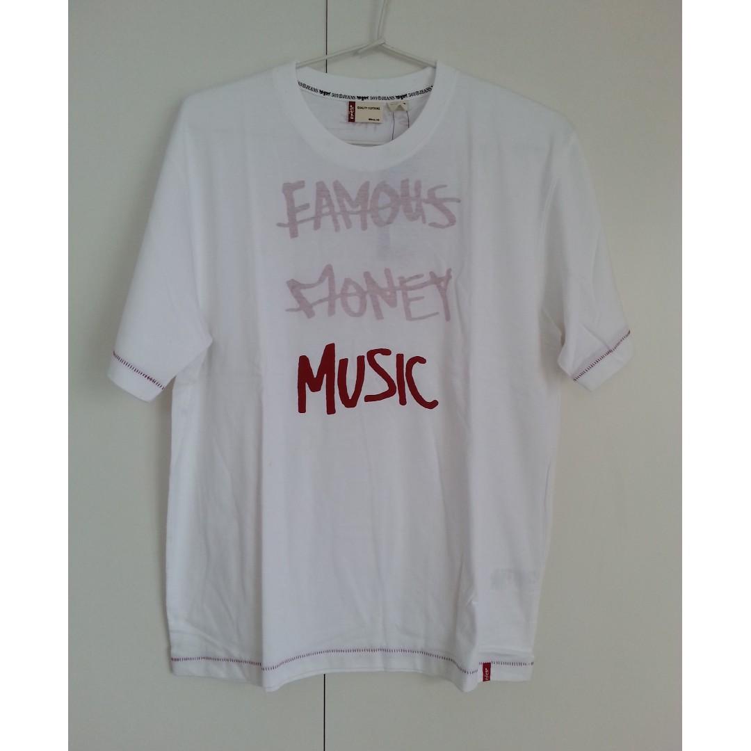levi's red and white t shirt