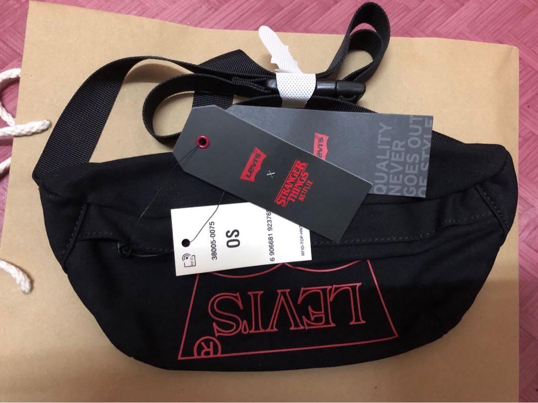 Levis X stranger things limited edition pouch bag, Men's Fashion, Bags,  Sling Bags on Carousell