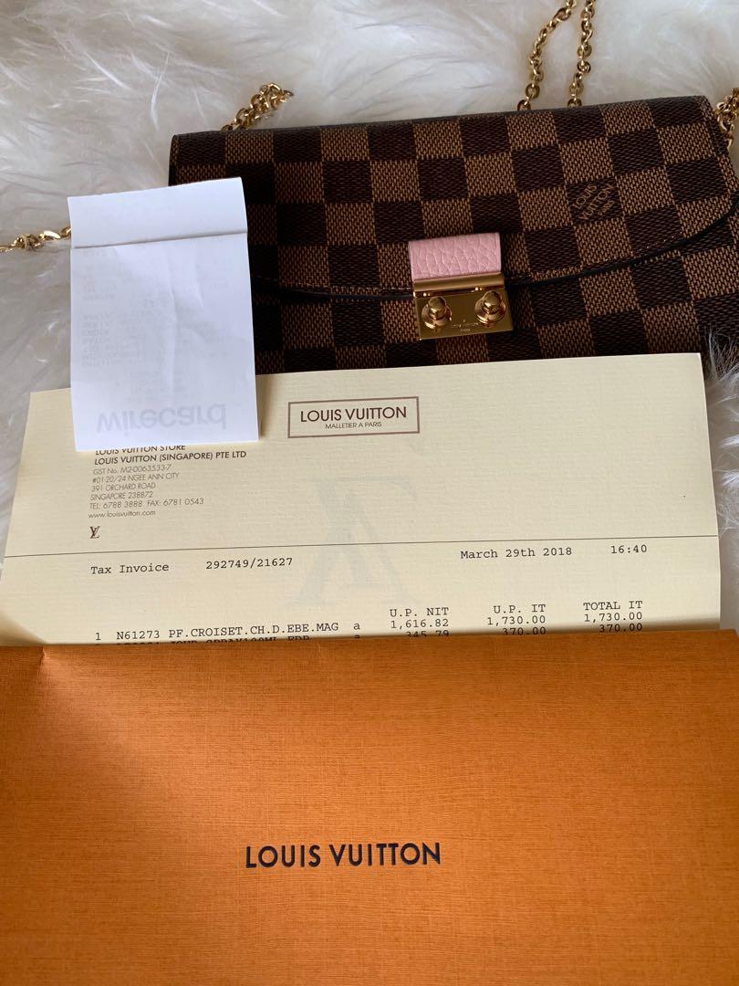 Louis Vuitton Croissete wallet on chain Cloth ref.964962 - Joli Closet