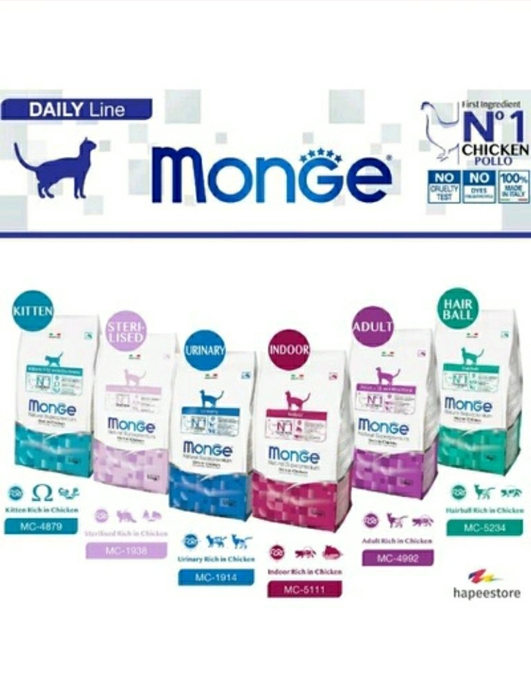 Made In Italy Monge Superpremium Nutrition Cat Dry Food Assorted