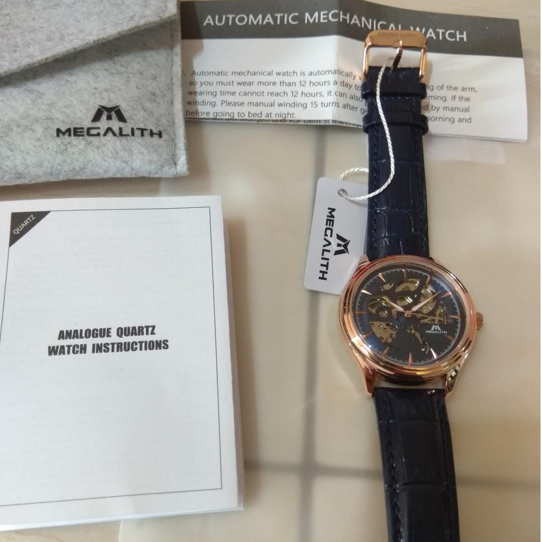 Megalith Mechanical Watch Men s Fashion Watches Accessories