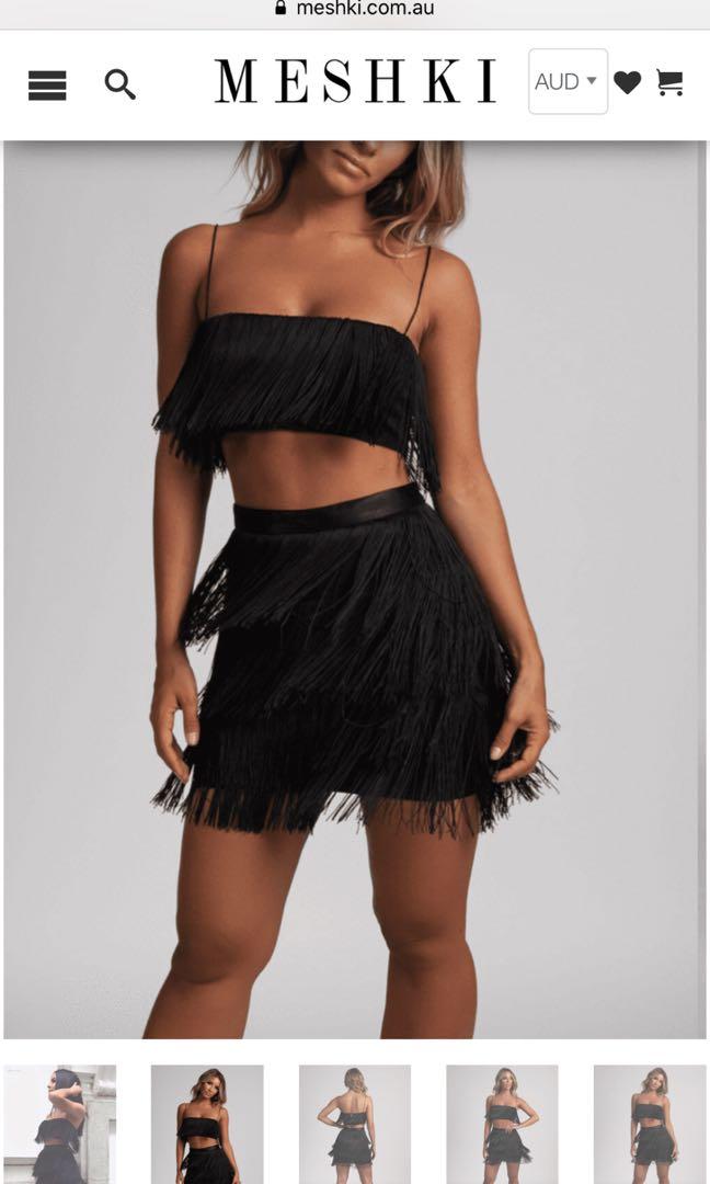 sofia fringe crop top