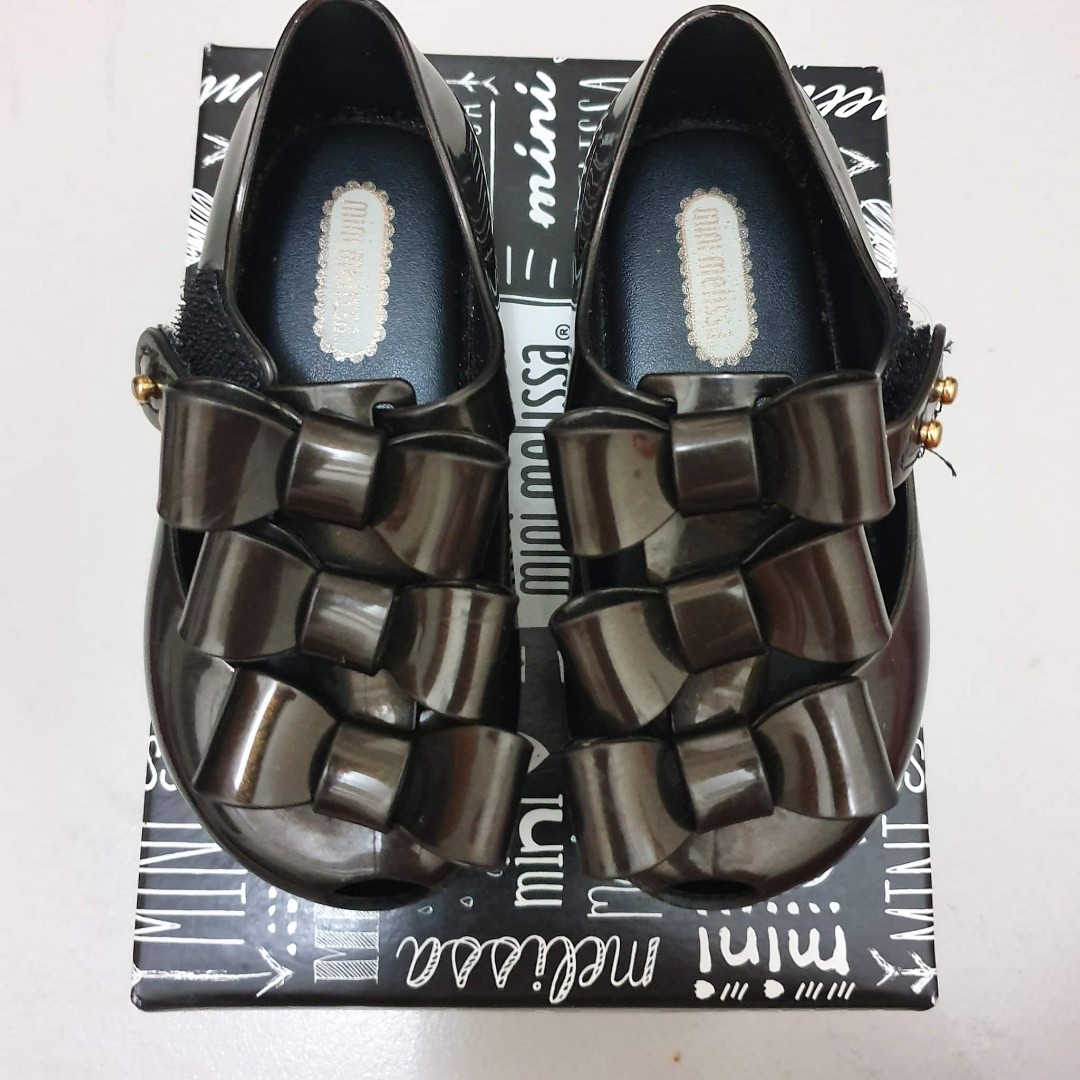 Mini Melissa Triple Bow s7 black shoes 