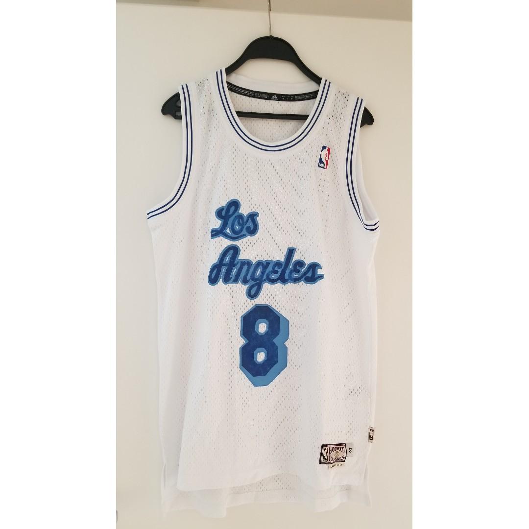 white and blue kobe jersey