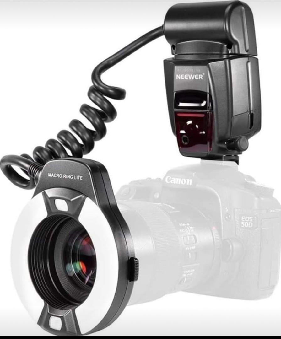 Neewer Macro Ttl Ring Flash Light With Led Af Assist Lamp For Canon E Ttl Ttl Cameras Photography Camera Accessories Others On Carousell