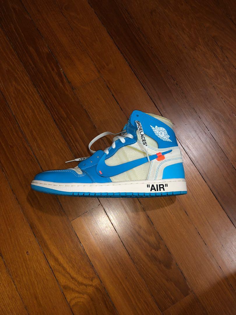 Off white nike Unc jordan 1 s Men s Fashion Footwear Sneakers