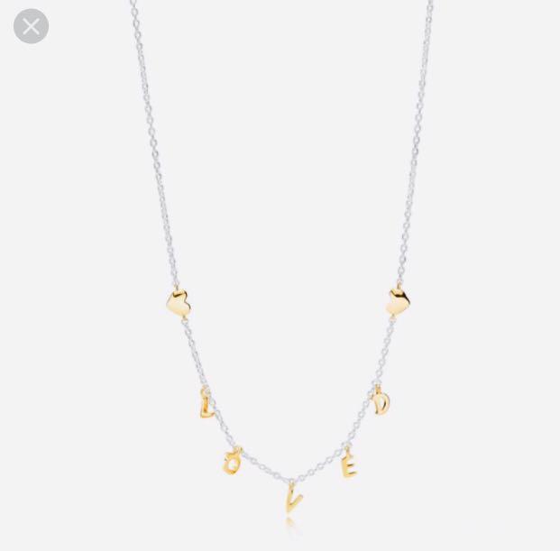 Pandora Loved Script Necklace, Women's 