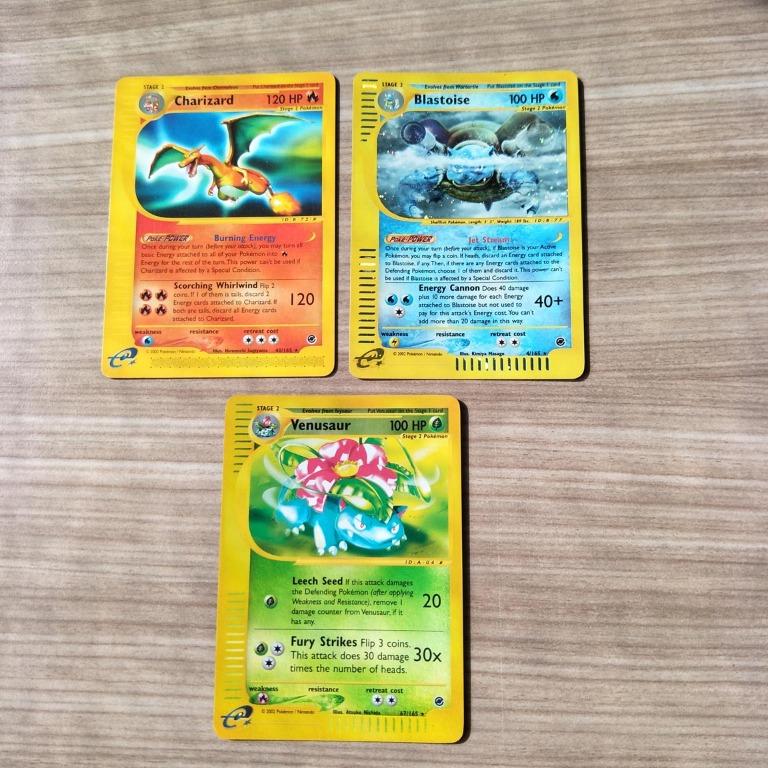 Pokemon Tcg Vintage Charizard Blastoise Venusaur Toys Games Board Games Cards On Carousell