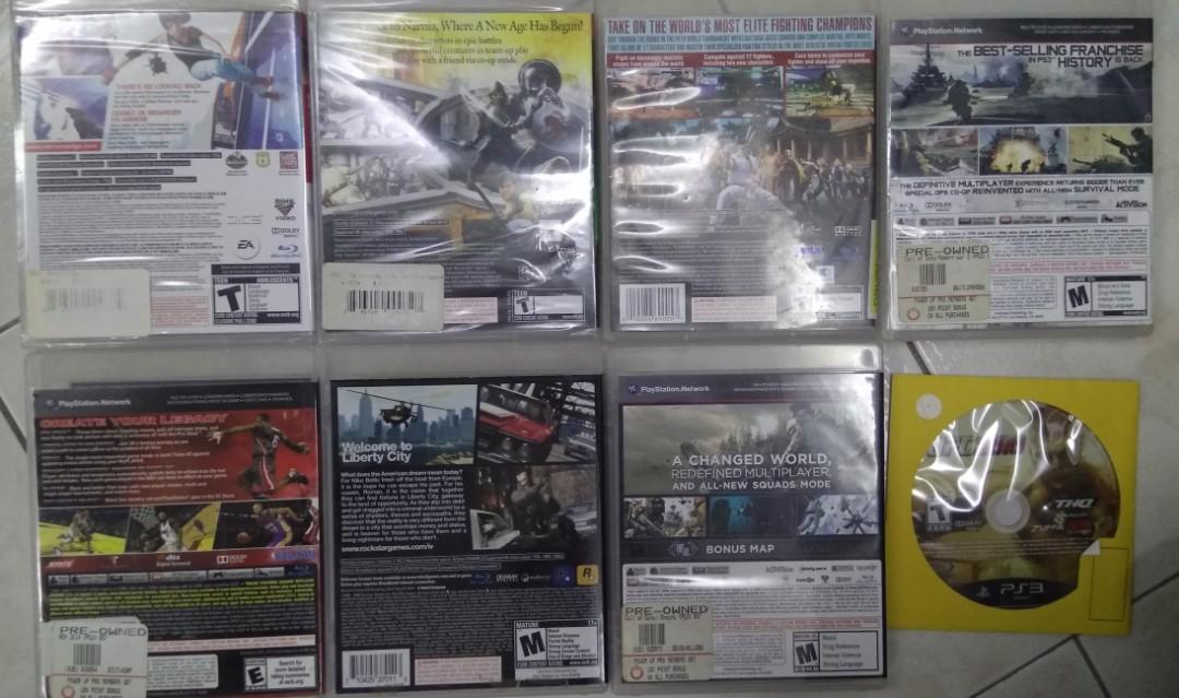 PS3 Games Region 1 (Category: PlayStation) located in Manila. Submitted by celticslegend33 (Listing ID 239439595, Image 2). Description: Various PS3 titles, some sealed. Grand Theft Auto IV - SOLD Virtua Fighter 5 NBA 2K14 Mirror's Edge - SOLD Narnia Prince Caspian UFC 2010 Call of Duty Ghosts Call of Duty Modern Warfare 3 - SOLD.