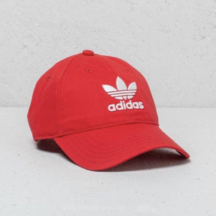 adidas trefoil cap red