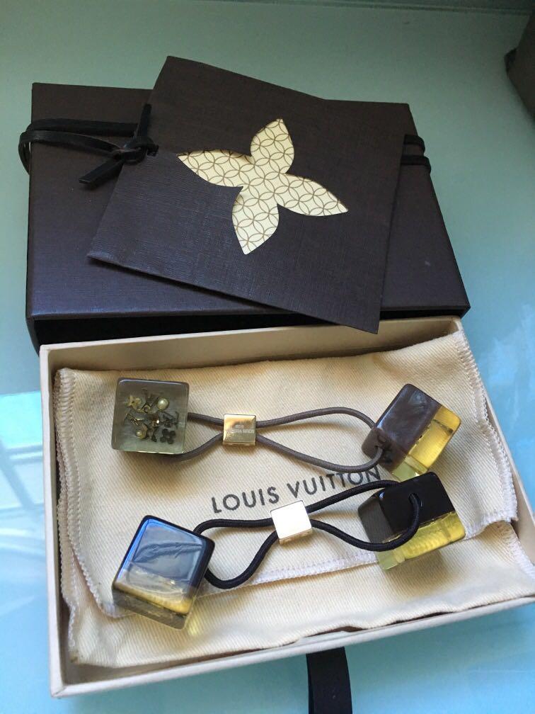 LOUIS VUITTON Cube Hair Tie authentic original, Luxury, Accessories on  Carousell