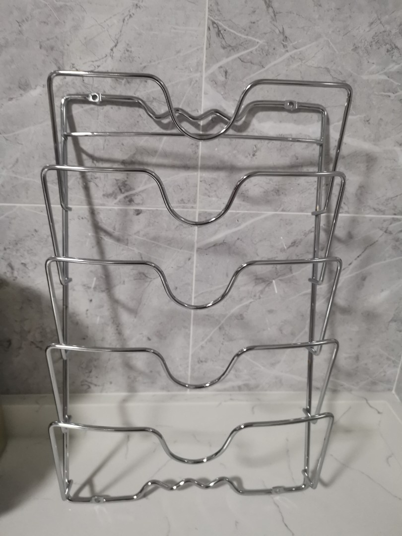 Wall Door Mounted Storage Pot Pan Lid Holder
