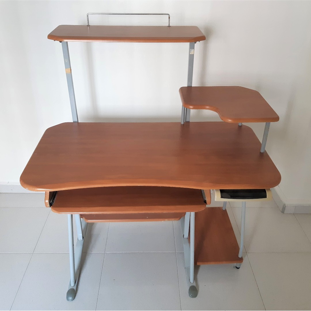 Modern Wooden Computer/Study Table, Furniture & Home Living, Furniture ...