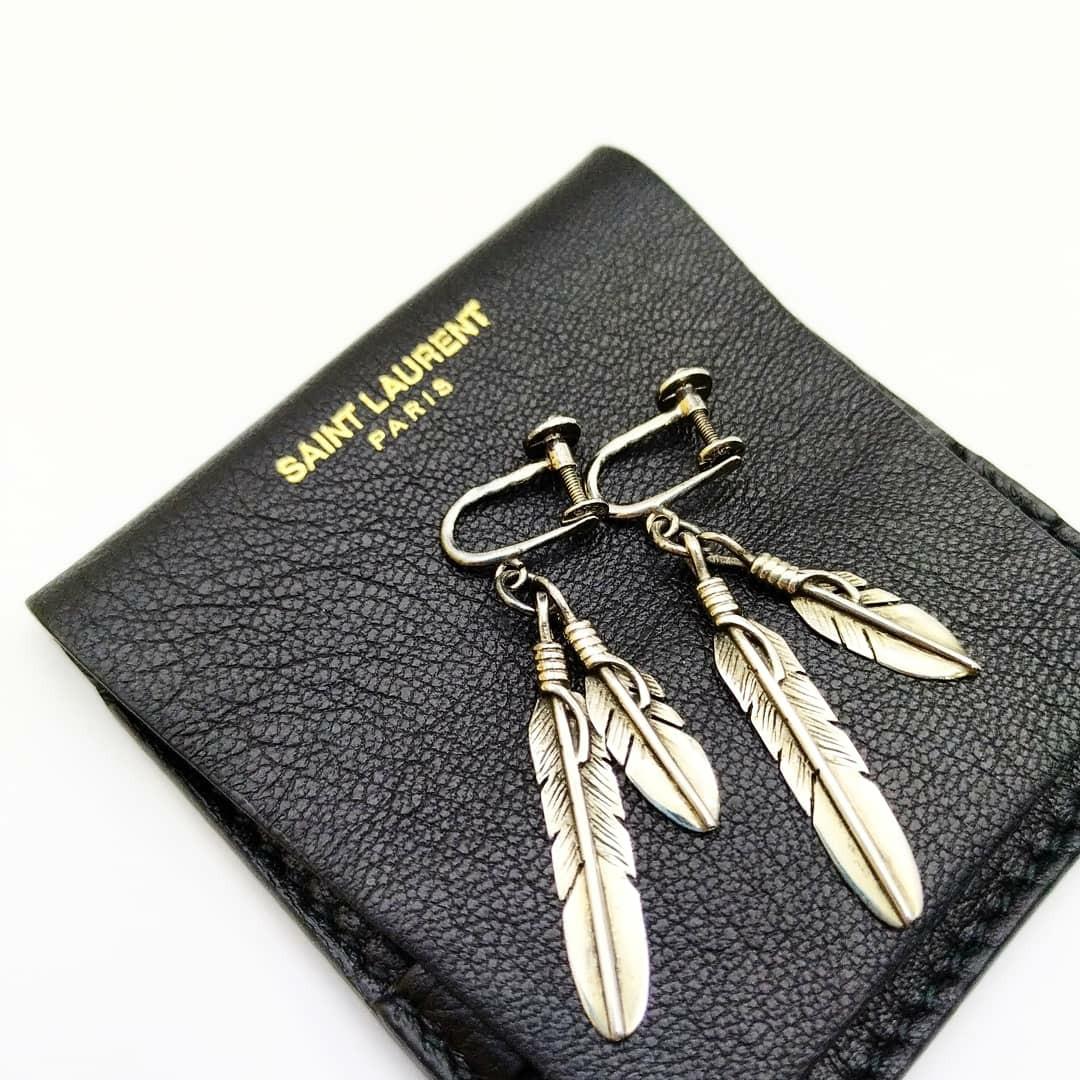 Saint laurent feather earring best sale