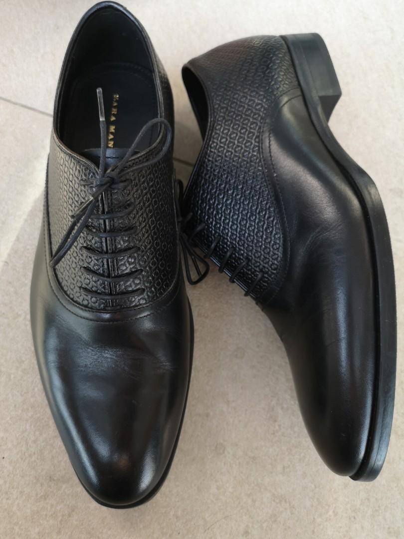 smart black leather shoes