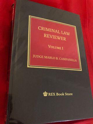 2018 Criminal Law Reviewer vol 1