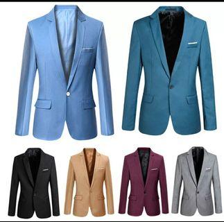 Blazers men suit prom black kaki blue maroon  available size S -6XL suit men jacket groomsmen prom suit men