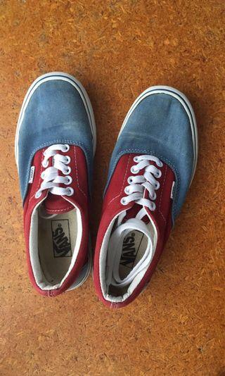 Red and blue vans