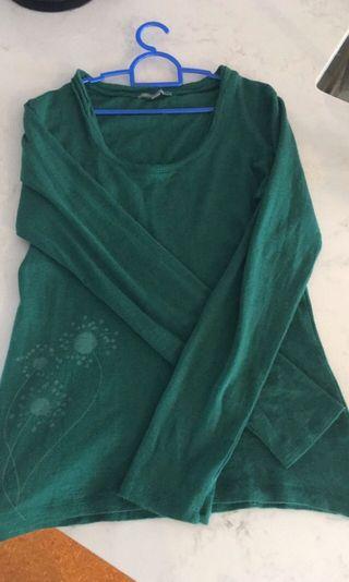 Green merino long sleeve