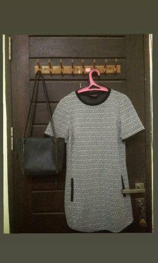 Mini Dress Black and White Pattern Dorothy Perkins