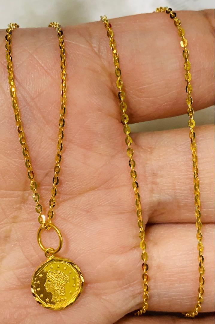 916 Gold Coin Necklace