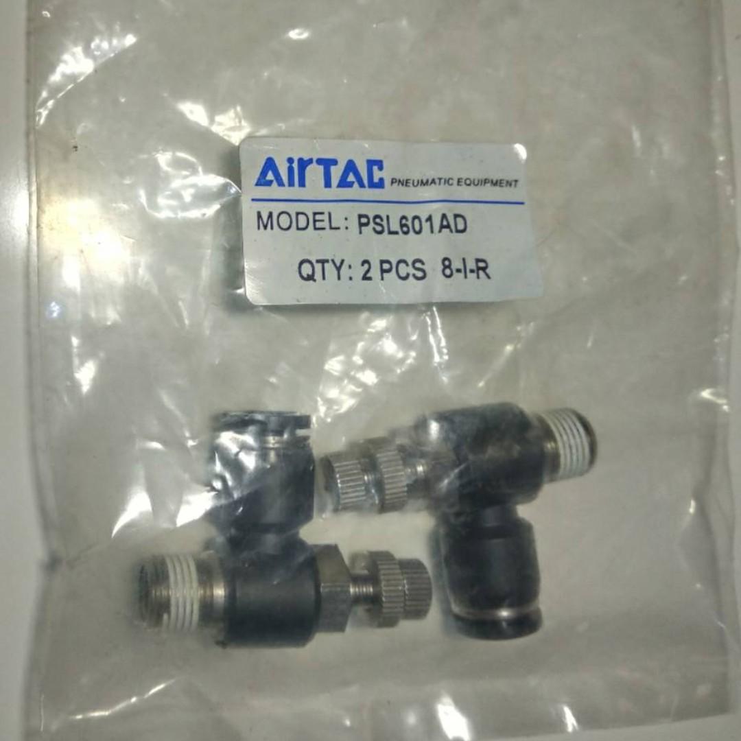 AirTAC亞德客原廠 節流閥 排氣 進氣 調速閥 PSL601AD, 家具及居家用品, 戶外家具在旋轉拍賣