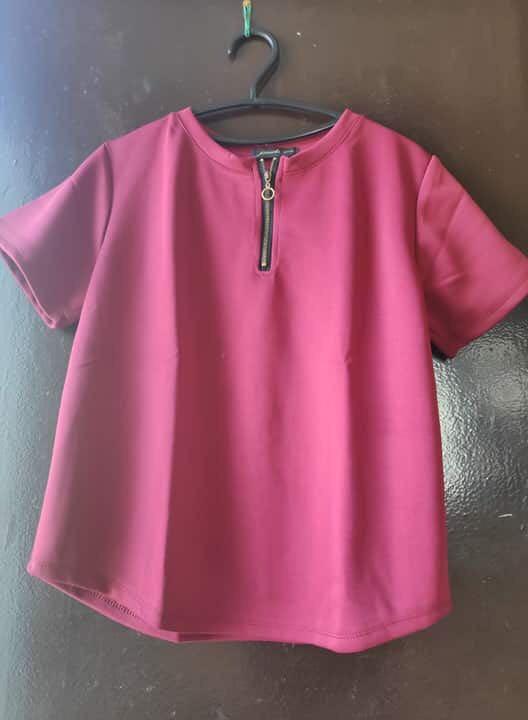 Blue Semi Crop Top ( Office Top) (Category: Sleeveless) located in Caloocan City. Submitted by winniegrace21 (Listing ID 239645500, Image 2). Description: Decluttering .