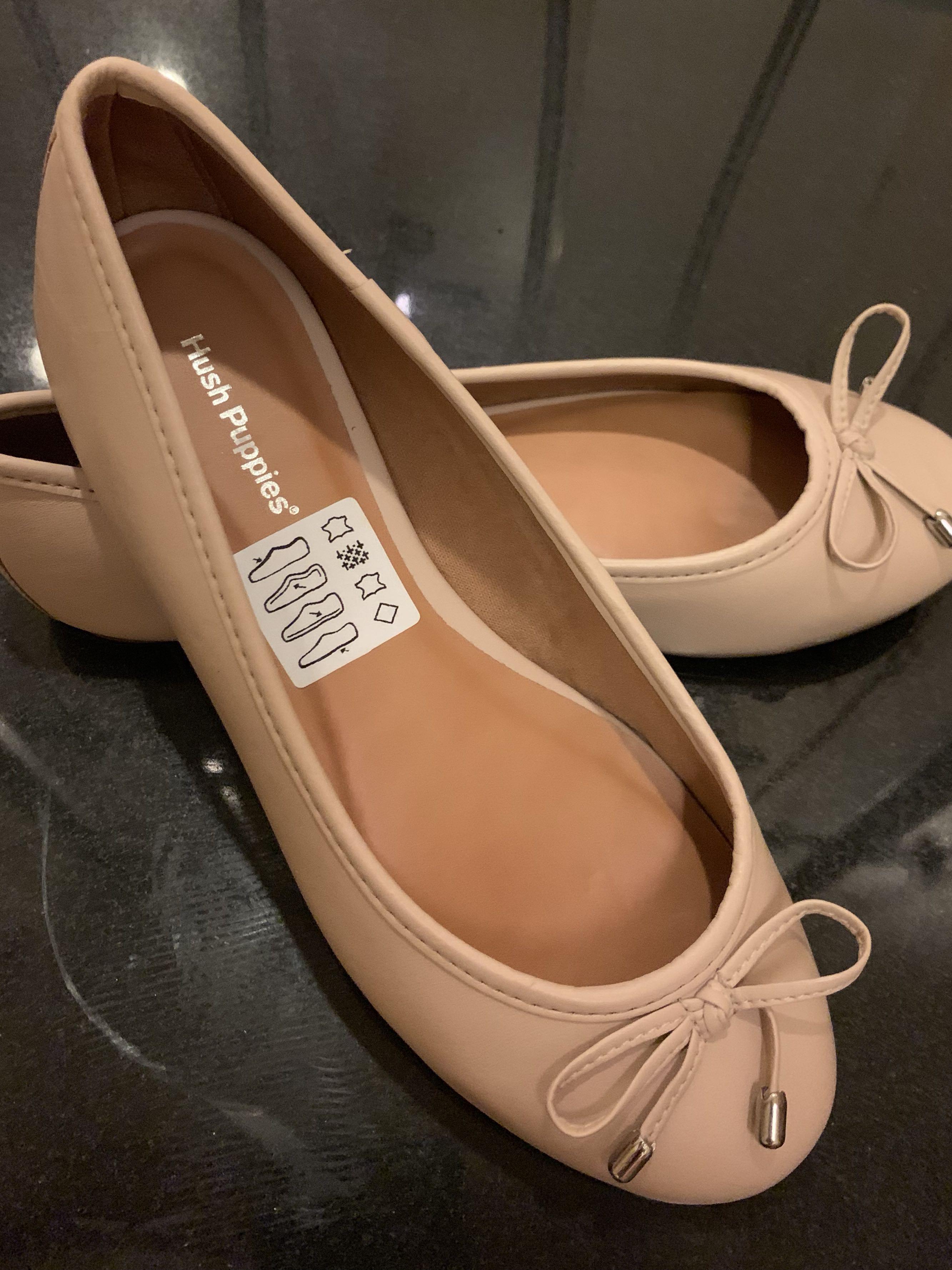 hush puppies nude ballet flats