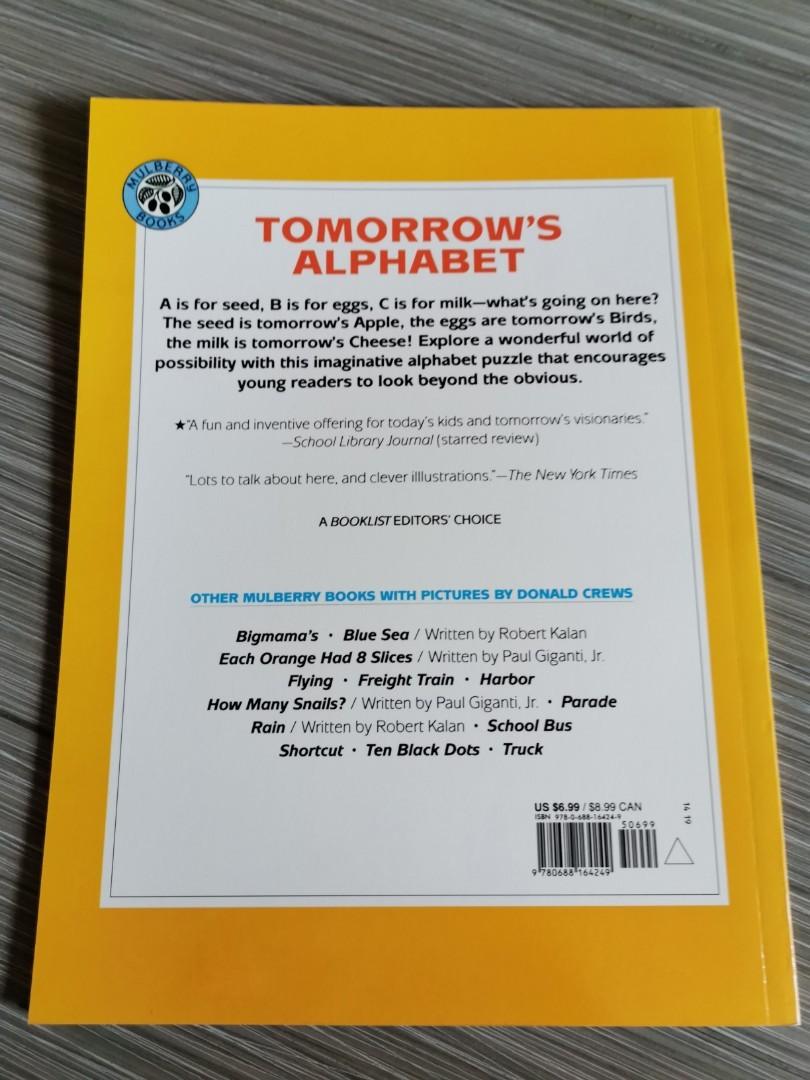 Tomorrow's　Books　Children's　BN:　Alphabet,　Magazines,　Carousell　Hobbies　on　Toys,　Books