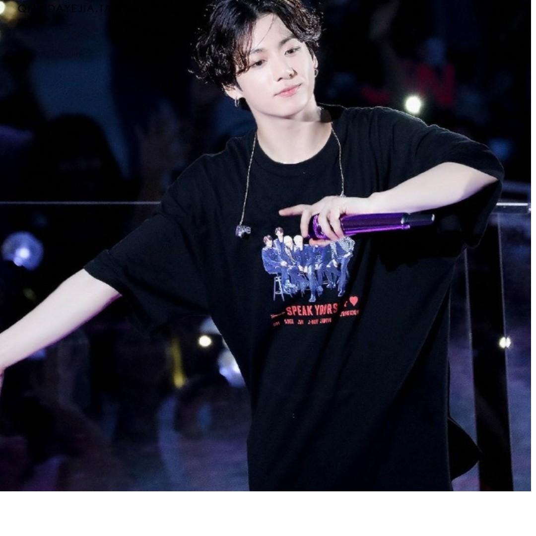 Bts Jungkook Speak Yourself Black Shirt Kkkayleb Fashion Entertainment K Wave On Carousell