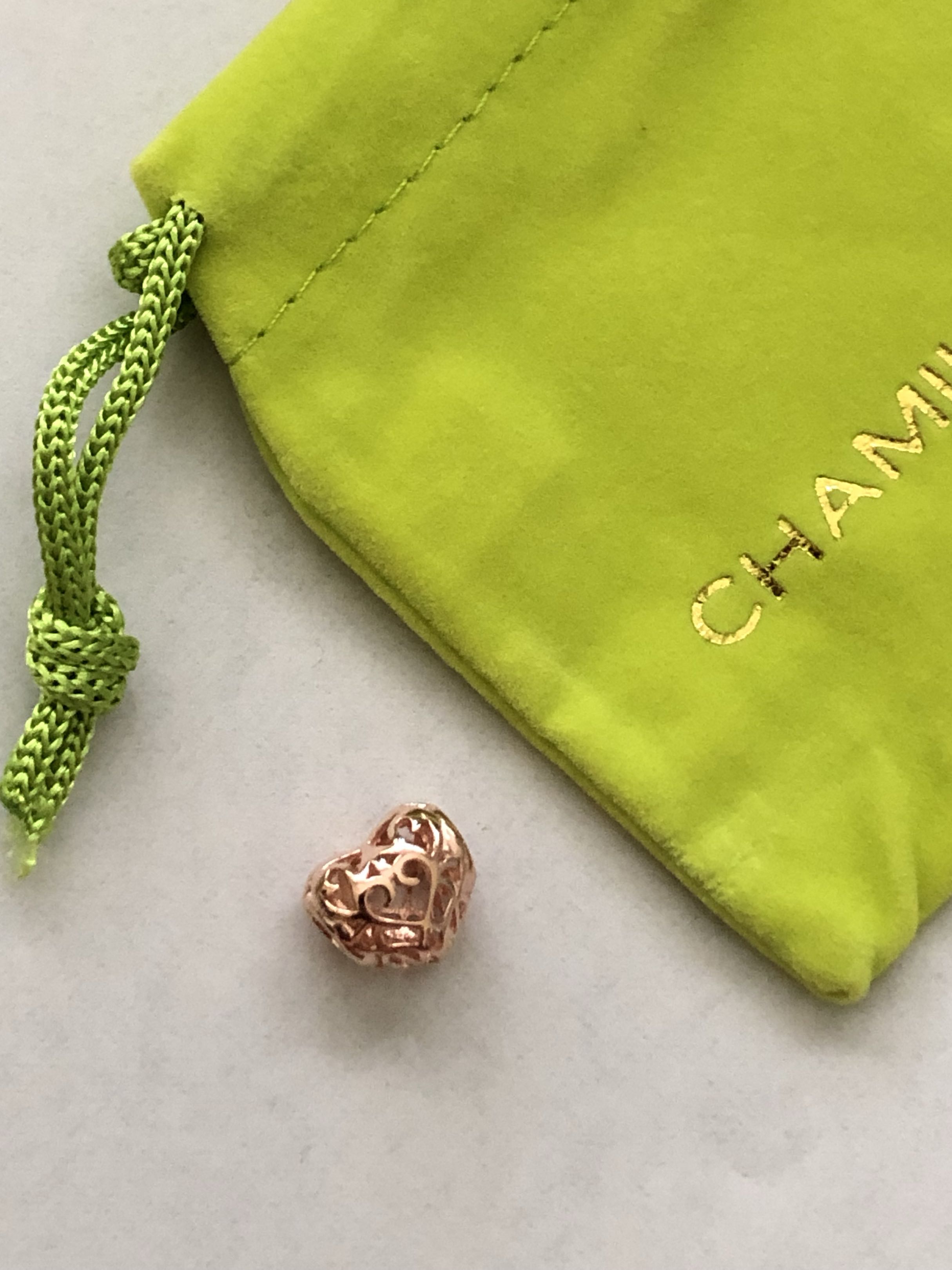 Chamilia Charm Heart Blush Filigree Women s Fashion Jewelry Organisers Charms on Carousell