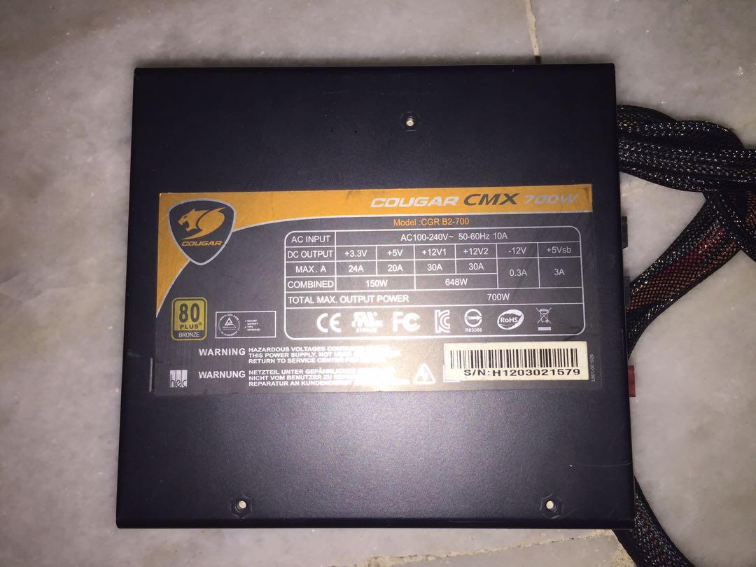 Cougar CMX 700W Power Supply Unit (Rosak), Computers & Tech, Parts