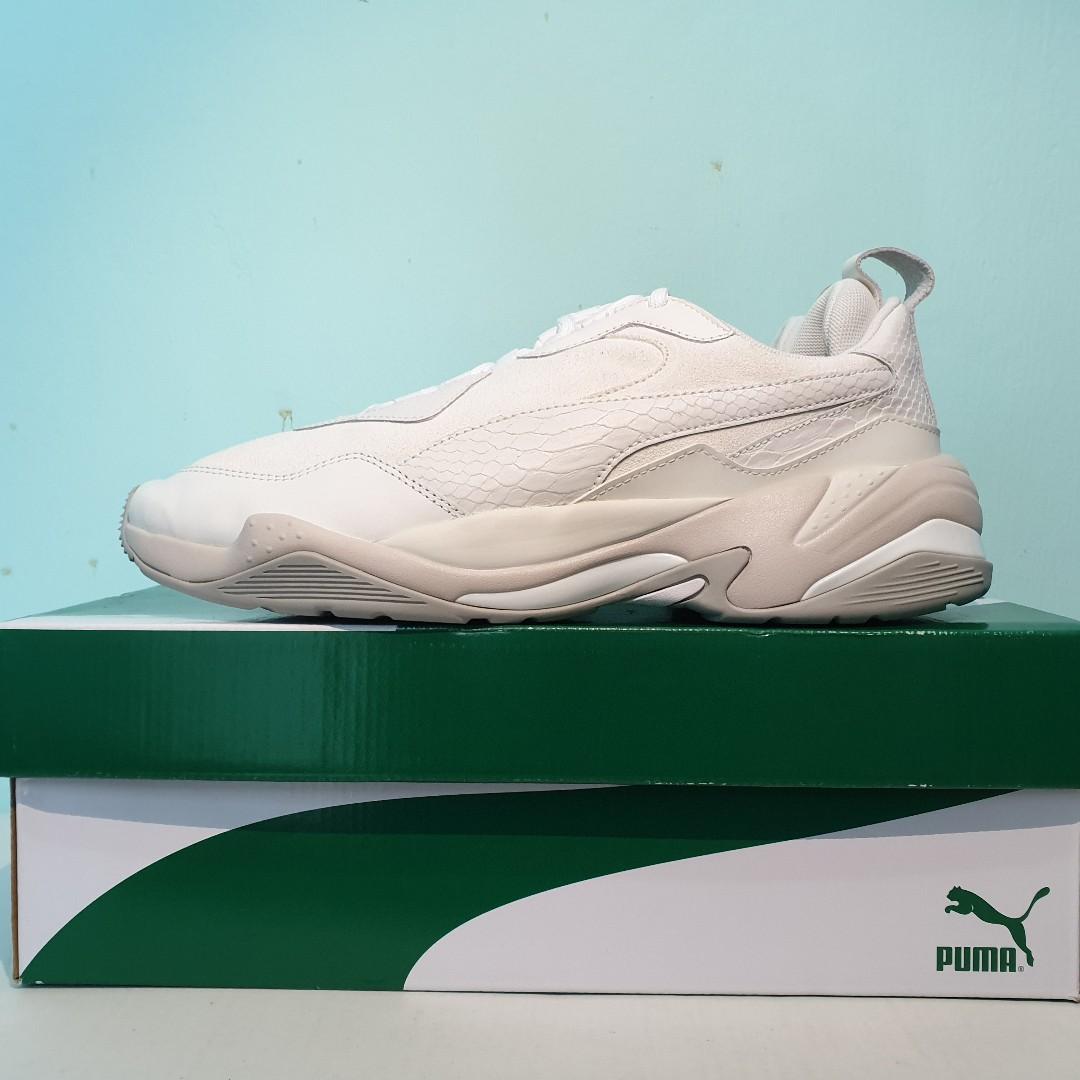 puma thunder triple white