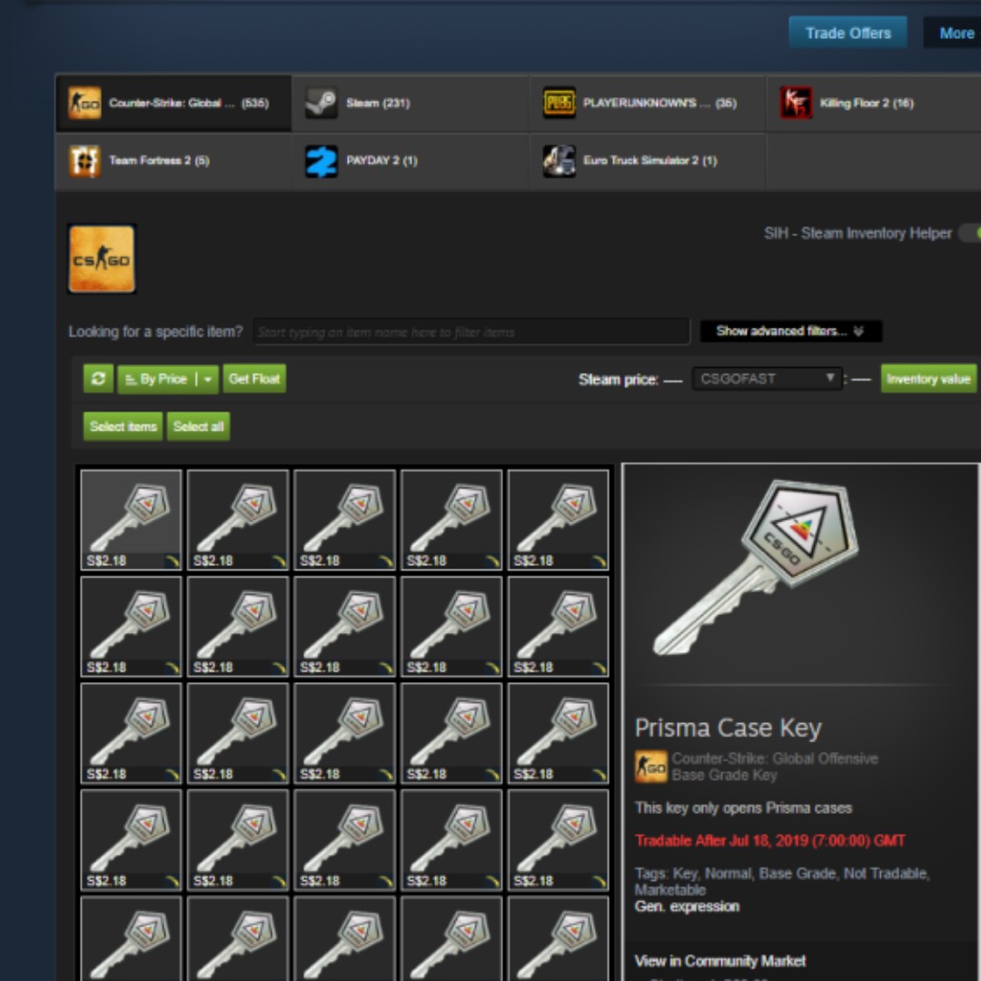 Csgo key price top