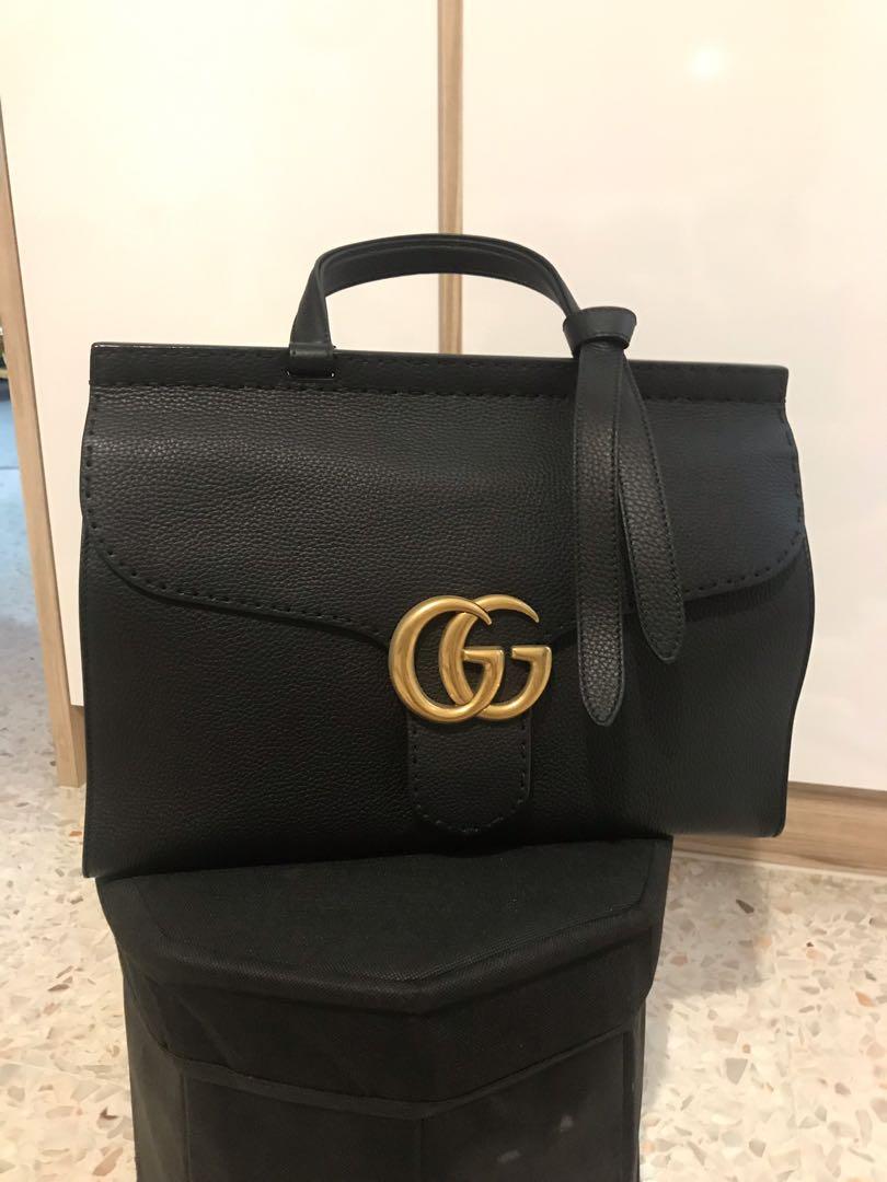 Gg marmont medium deals top handle bag