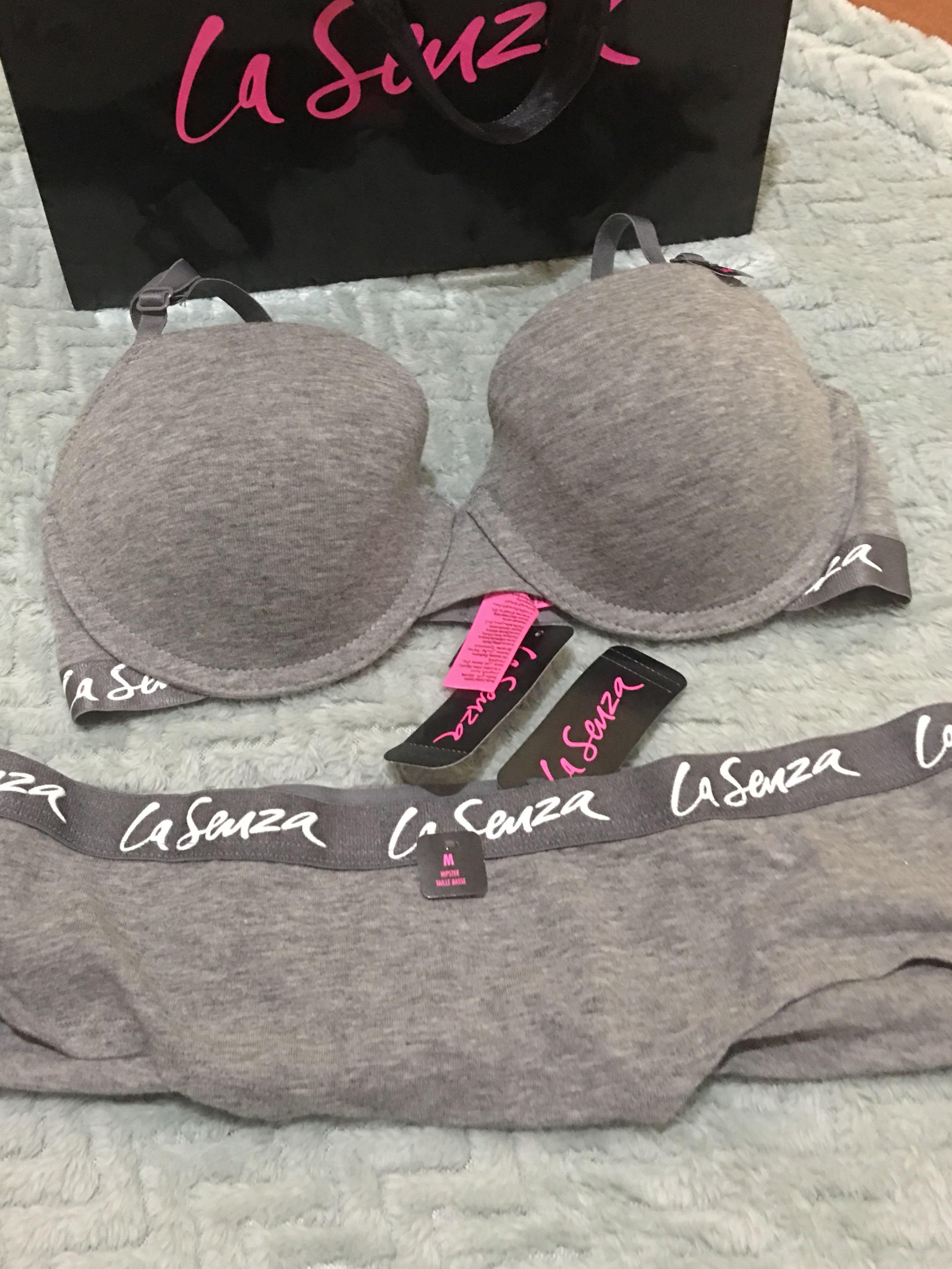 La Senza Remix Bra Amp Panties 34c M Grey Women S Fashion Women S