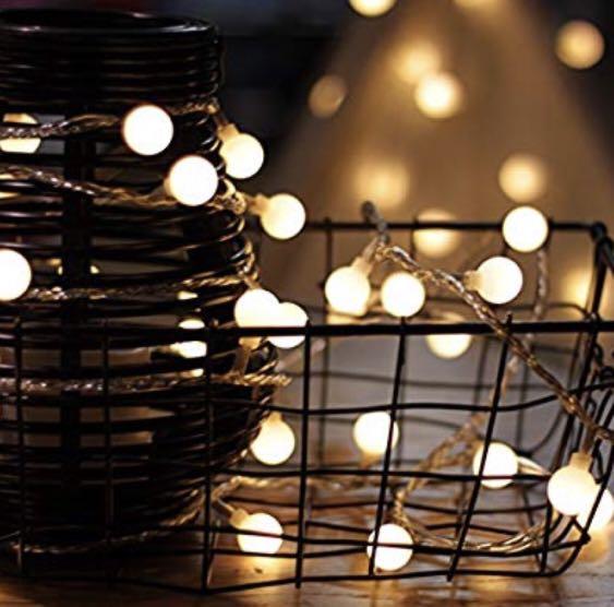 LED Globe String Lights (Category: Everything Else) located in Singapore. Submitted by zhezhe88 (Listing ID 239698360, Image 1). Description: Power socket Operated, 50 LED Globe, Decorative Warm White String Lights for Wedding Party, Holiday, Patio, Garden, Room, Remote Control.