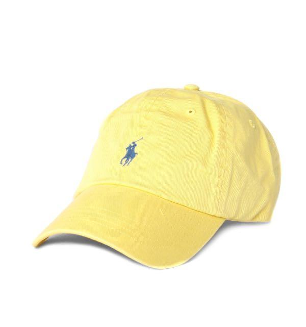 blue and yellow polo hat