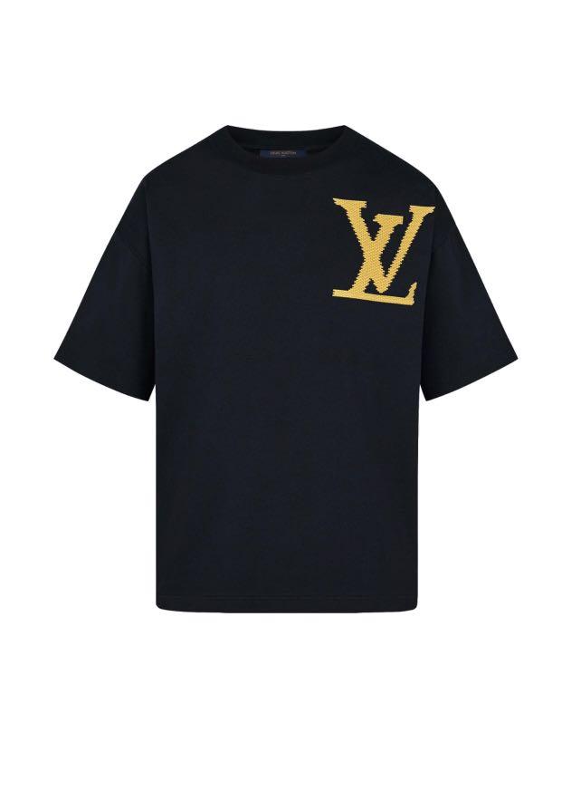 Louis Vuitton Yellow Bricks Logo Tee Shirt, Men's Fashion, Tops & Sets ...