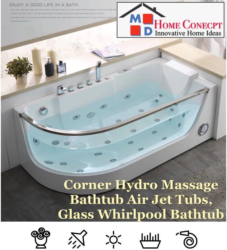 Md Home Conecpt Hydro Massage Bathtub Corner Air Jet Tubs