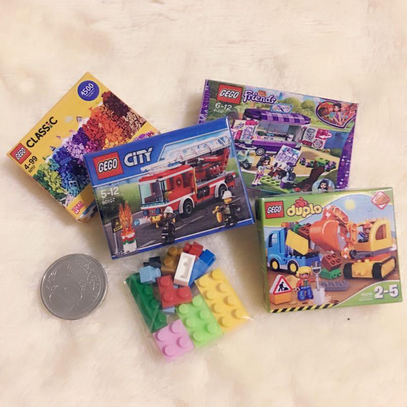 miniature lego blocks