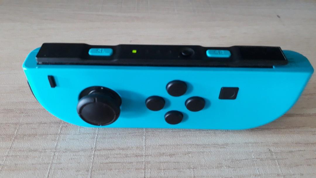 Nintendo Switch Joy Con Left Neon Blue Toys Games Video Gaming Gaming Accessories On Carousell