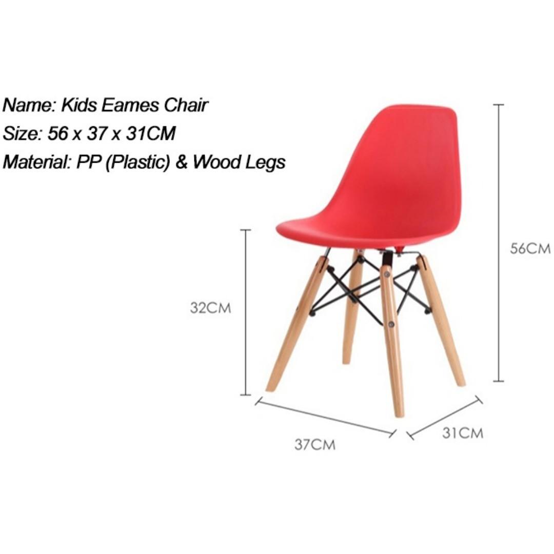 Nordic Eames Kids Plastic Chair Wood Wooden Leg Eiffel Child
