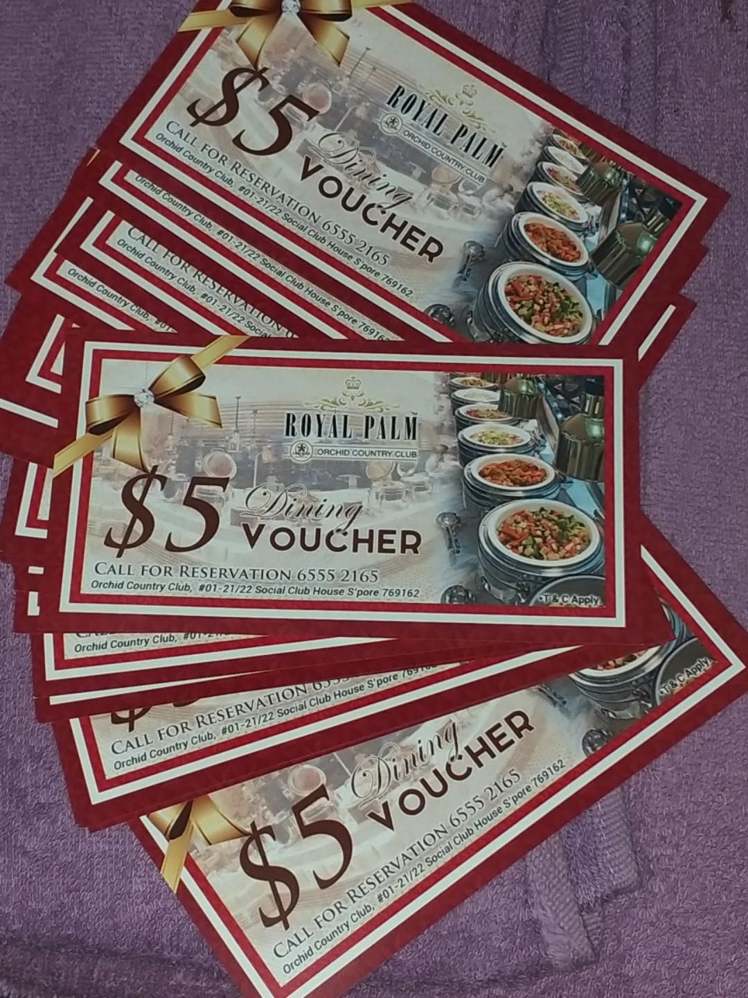 Orchid Country Club Royal Palm Dining Voucher Everything Else On Carousell