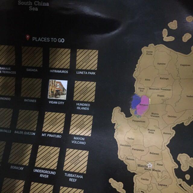 Philippines scratch map, Hobbies & Toys, Music & Media, Vinyls on Carousell