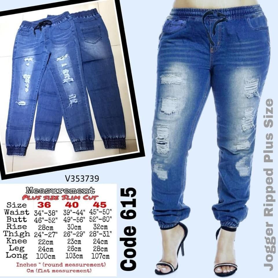 plus size ripped joggers