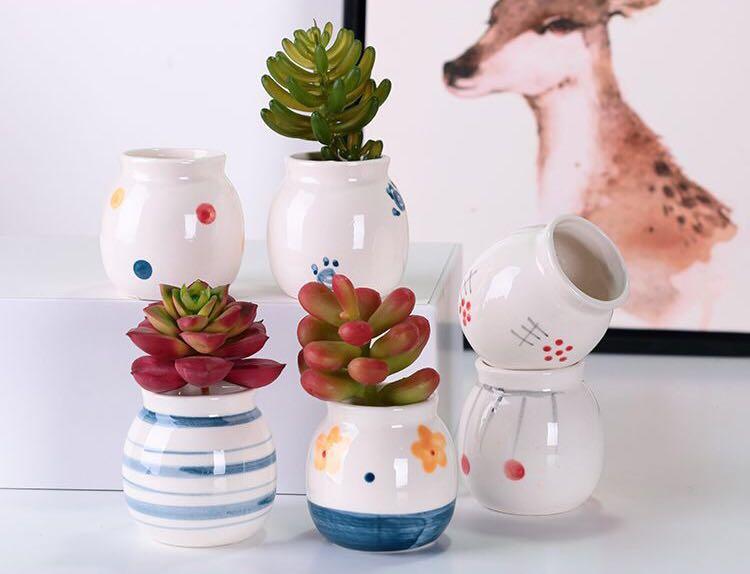 Po Japanese Style Hand Paint Ceramic Pot Gardening Pots Planters On Carousell